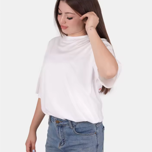 Japanese Style White Cotton Tee